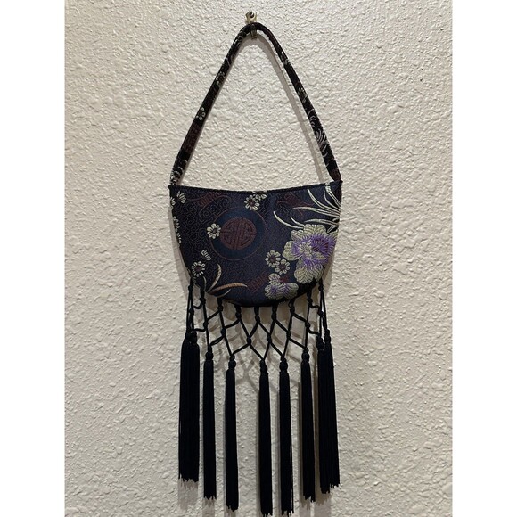 Vintage Chinese Brocade/Fringe Evening Bag Circa 60’s - Picture 1 of 7
